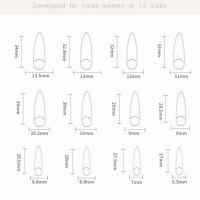 Uñas postizas largas con pegamento, fácil de pegar, encantadoras uñas postizas para manicura DIY en casa - details 3
