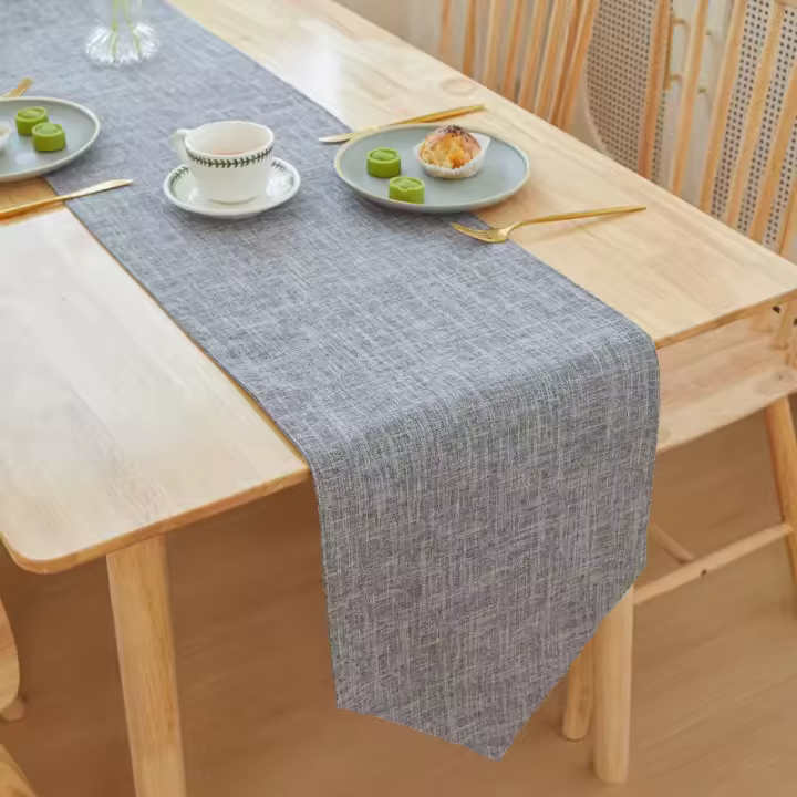 Bonenjoy, 1 pieza, camino de mesa de lino y algodón, Color sólido, decoración para mesa de comedor, banquete, mantel para el hogar, 30x16 0/30x18 0/30x21 0/30x240cm - 1