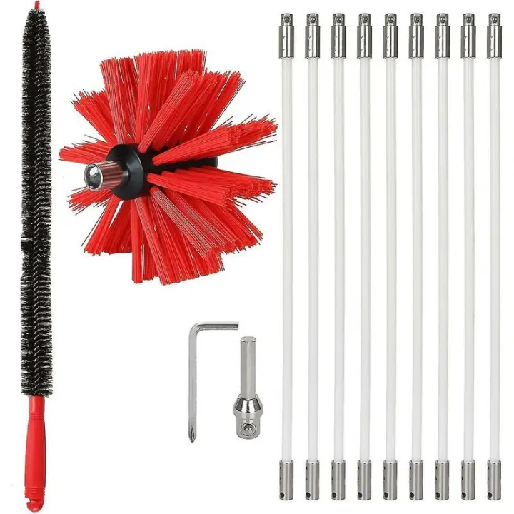 Kit Profesional de Limpieza de Chimenea Cepillo de Limpieza de Chimenea de Nylon Ajustable 3.6m - 1