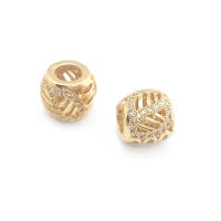 Cuentas de Espaciador de Barril de Brass Dorado de 18K Accesorios de Joyería DIY para Mujeres - details 76