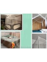 Tiendas Sexy Mosquito Net Palace Cuatro Puertas King/Queen Tamaño Doble Hogar Cama Individual Prevenir Insectos Exterior Cuadrado Grace Red con dosel blanco - details 11