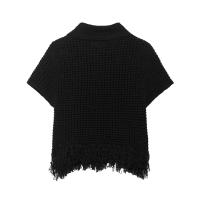 Estilo nueva chaqueta de ropa de mujer falda de punto a cuadros decorada con borlas - details 13