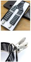 Correas elásticas duraderas para hombre y mujer, y tirantes con clips de metal. - details 6