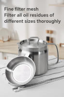 Walfos-olla de filtro de aceite de acero inoxidable, cesta para freír con filtro de aceite de gran capacidad con recipiente de aceite con filtro multifuncional de malla fina - details 4