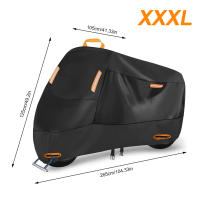 Cubierta de Moto Universal Impermeable 210D con Espesor de Tela Oxford Protección contra Polvo Lluvia Nieve Cubierta de Sol para Motocicleta con Protección UV - details 8
