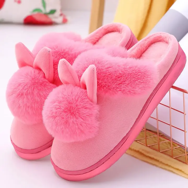 Zapatillas de casa suaves de invierno cálidas antideslizantes para damas - 1