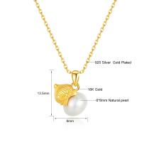 Collar de Calabaza de Oro 18K con Perla de Agua Dulce Natural Joyería Fina para Mujeres con Certificado - details 4