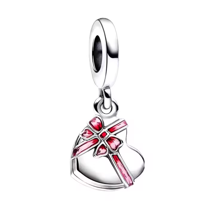 Colgante de Pulsera de Plata Esterlina 925 Caja de Regalo de Amor Collar de Mujeres - 1