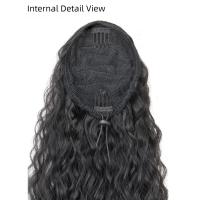Peluca de cola de caballo con cordón permanente de maíz, extensión de cola de caballo con Clip, cola de caballo rizada larga ondulada, postizo de cola de poni Natural falso - details 2