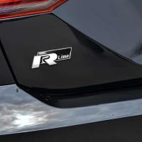 1 Uds. Parachoques delantero y trasero del maletero del coche, pegatinas decorativas con emblema R-e para VW R e Golf 6 7 Touran Touareg Polo - details 12