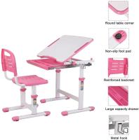 Escritorio para niños con cajón de silla y soporte de lectura, mesa de estudio y silla para niños, rosa, 3-10 años - details 1