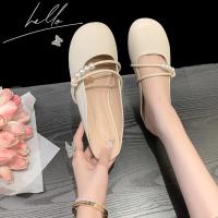 Baotou media zapatillas mujer desgaste exterior, verano nueva noche de hadas viento fondo plano sin tacón persona perezosa zapatos de un pie - details 10