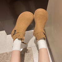 Nuevas botas planas casuales retro con hebilla de cinturón - details 11