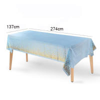 Mantel de 274x137cm, cubierta de mesa de puntos negros bronceados para adultos, suministros para fiesta de feliz cumpleaños, decoraciones de boda, decoración navideña - details 4