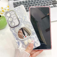 Funda de teléfono chapada de lujo con protección de película de lente para Samsung Galaxy S25Ultra S24Ultra S23Ultra con lindo diseño de espejo A56/A36/A16/A55/A35/A15/A54 Estilo resistente a caídas - details 0