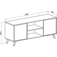 Mueble de Televisión para Sala de Estar 57 x 140 x 40 cm Adecuado para TV de 32/40/50/55/60" - details 2
