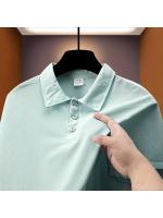 2025 tela de seda de hielo de mariposa de verano para hombre, POLO transpirable con sensación de hielo y de secado rápido. - details 3