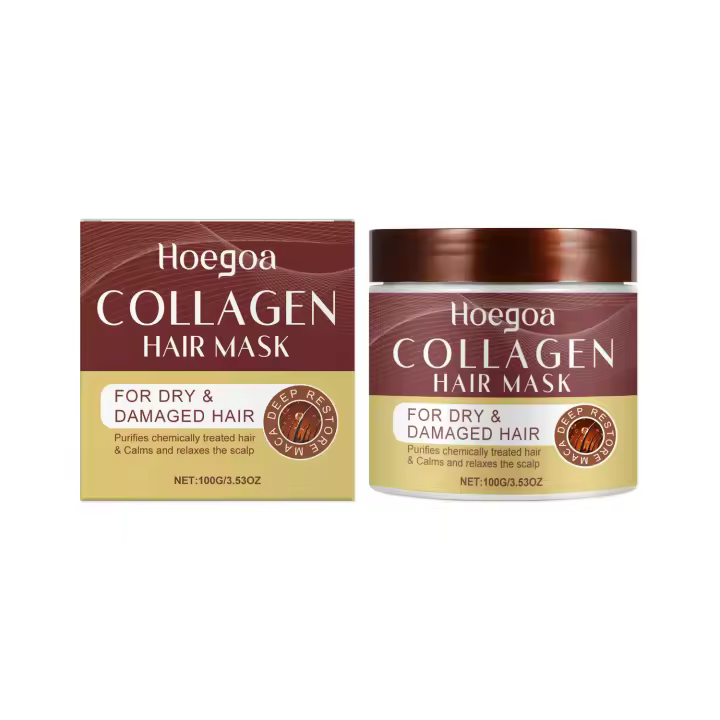 La mascarilla hidratante de colágeno es suave para mejorar el cuidado del cabello seco, encrespado y liso. - 1