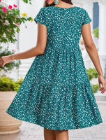 Vestido casual holgado de manga corta con estampado de lunares, nueva colección Primavera/Verano 2025 - details 9
