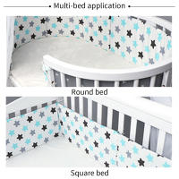 Parachoques para Cuna de Bebe, Barreras circulantes con Cremallera, Valla de Cama de Algodón trenzada, Protector de cuna para recien nacidos anticolisión, decoración de Habitación - details 2