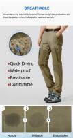 Pantalones de Senderismo Impermeables para Hombres Secado Rápido Desmontables Transpirables - details 4