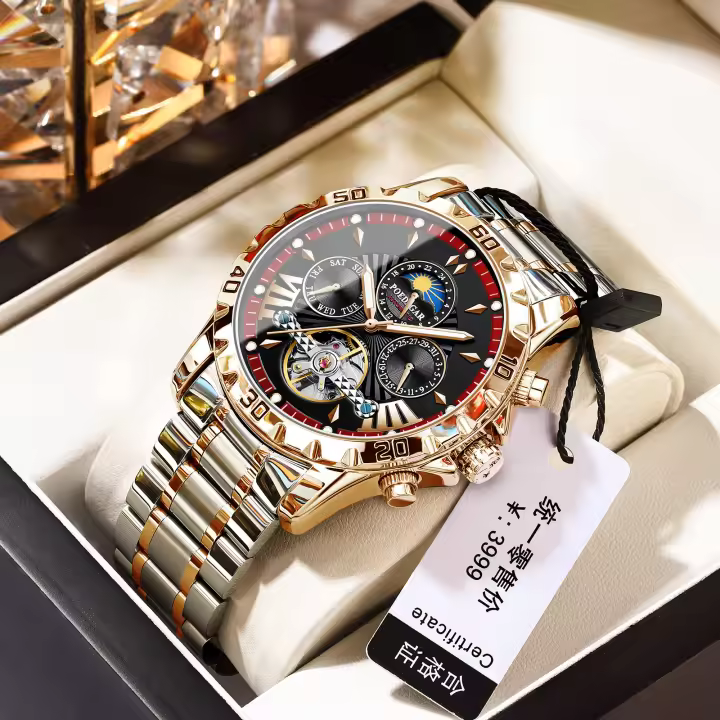 Nuevo reloj mecánico totalmente automático para hombre de la marca suiza, reloj luminoso impermeable. - 1