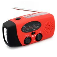 Radio portátil con dinamo solar AM/FM/NOAA con linterna L multifuncional y banco de energía para emergencias y - details 12