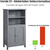 Armario de Baño de Madera Organizador de Almacenamiento con Estante 50x30x92,5cm - details 12