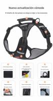 Arnés ajustable sin tirones para perros y gatos, acolchado suave con asa de control, fácil de evitar el - details 0