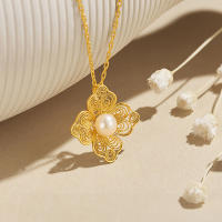 Elegante Collar de Perlas de Agua Dulce Natural de 18K Oro Certificado Longitud de 45cm - details 5