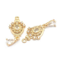 Colgante de Corona de Oro de 18K Forma de Gota de Diamante Falso Joyería DIY Relojes Gafas de Sol - details 11