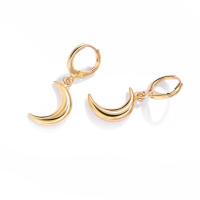 Pendientes de media luna tridimensionales a la moda y populares para mujer, pendientes de moda geométricos Retro simples - details 2