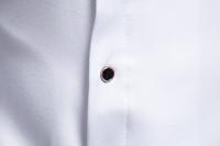 Camisas de manga larga con diseño irregular para hombres, camisas monocromáticas informales, camisas con cuello alto para documentos, fiestas, discotecas, Rh, moda, otoño - details 5