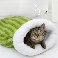 Saco de dormir creativo y cálido para gatos, tipo bolsillo, túnel semicerrado, nido para gatos, cómoda cama gruesa para gatos para invierno, hogar - details 10