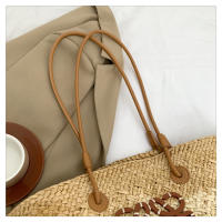 Bolso de Mano de Paja Tejido a Mano Bolso de Playa de Hombro para Vacaciones de Gran Capacidad - details 38