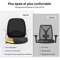 Silla de Oficina Plegable con Apoyabrazos Silla de Oficina Ergonómica de Malla Transpirable - details 3