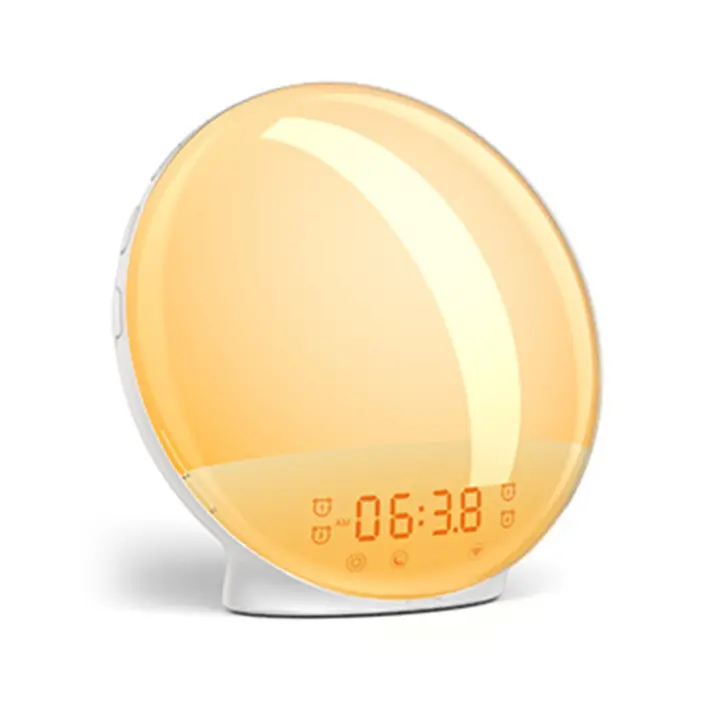 Reloj Despertador de Amanecida Luz Ideal para Niños, Durmientes, Dormitorio con Simulación de Amanecida, Dual Alarma, Radio FM, Snooze, Luz Nocturna, Colores - 1