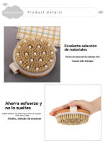 Cepillo Exfoliante de Cuerpo Seco Cerdas de Plástico para Renueva la Piel, Soporte Linfático, Impulso Circulatorio Elección Sustentable para Desintoxicación Suave, Exfoliación de Spa - details 3