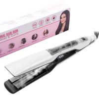 Plancha de pelo a vapor, salón profesional, Nano titanio, cerámica, plancha plana de vapor, planchas alisadoras de pelo para suavidad - details 0