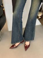 Zapatos Mary Jane Retro Punta de Cabeza Afilada, Depósito Bajo, Estilo Stiletto Versátil para Mujeres - details 11