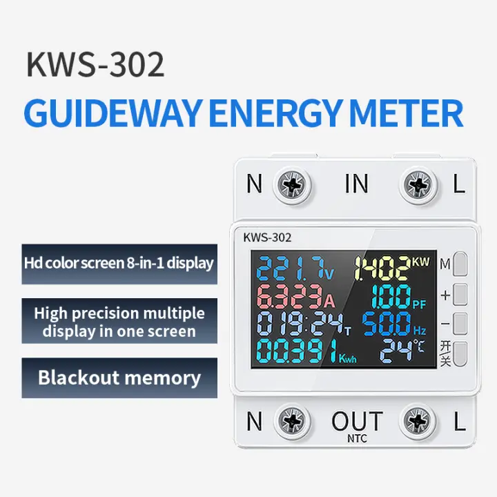 Medidor de potencia inteligente Tuya WiFi, interruptor Protector de sobrevoltaje, Monitor de voltaje de corriente, rel￩ de valor ajustable, disyuntor - 1