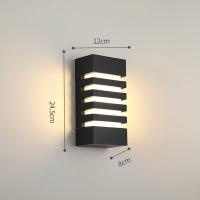 Goeco Luz de Pared LED Impermeable 15W Luz Blanca Caliente/Fría Negro 12*8,5*24,5 CM - details 1