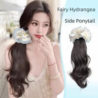 Extensión de cabello rizado con cola de caballo de estilo coreano, peluca de cola de caballo de hortensia, postizo de cola de poni falso Natural para mujeres y niñas - details 3