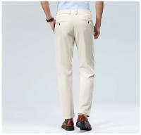 Pantalones informales elásticos para hombre, pantalones de traje de negocios, pantalones de vestir transpirables para primavera y verano, pantalones de trabajo de longitud completa para hombre - details 33