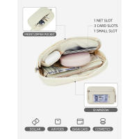 Cartera acolchada de nailon para mujer, bolso deportivo de Yoga con 3 cremalleras, tarjetero de viaje multifunción - details 8