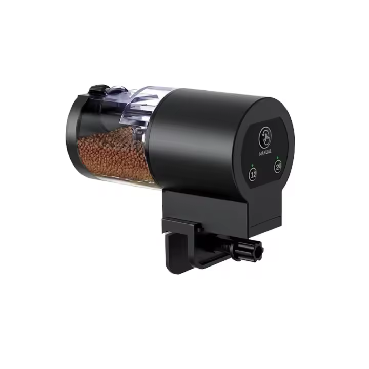 Comedero automático para peces para acuario, comederos automáticos para peces con capacidad de 100 ml, fácil de configurar con batería - 1