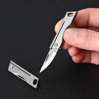 Mini cuchillo plegable TC4 de aleación de titanio Portátil, cuchillo colgante, desembalaje express, cuchillo de bolsillo, herramienta EDC para regalo - details 20