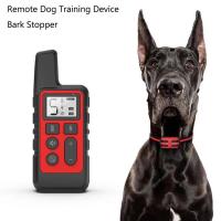 Collar para perro, control remoto eléctrico portátil con tapón de corteza, dispositivo de entrenamiento para mascotas impermeable con pitido de choque, 1 ud. - details 0