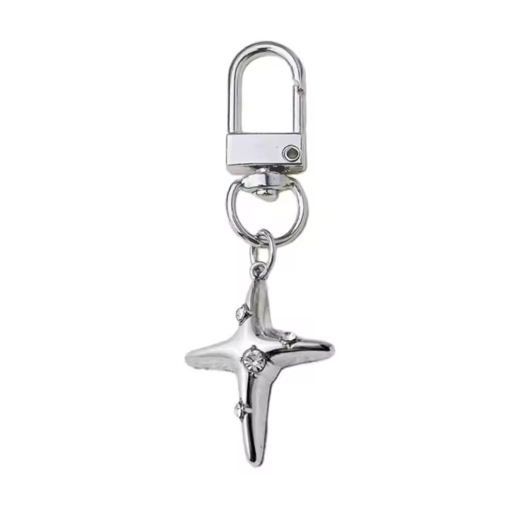 Llavero Estrella Luna de Cristal Y2K Colgante de Metal para Mujeres Adorno de Bolso y Mochila - 1