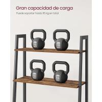 Estantería de 5 Niveles, Librería Industrial, Fácil de Montar, para Salón, Dormitorio, Cocina, Marrón Rústico y Negro LLS45X - details 21